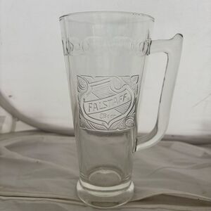 Falstaff Tall Glass Beer Mug